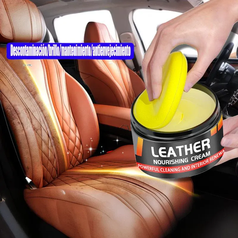 Solution entretien cuir nettoyage et nutrition pour articles auto