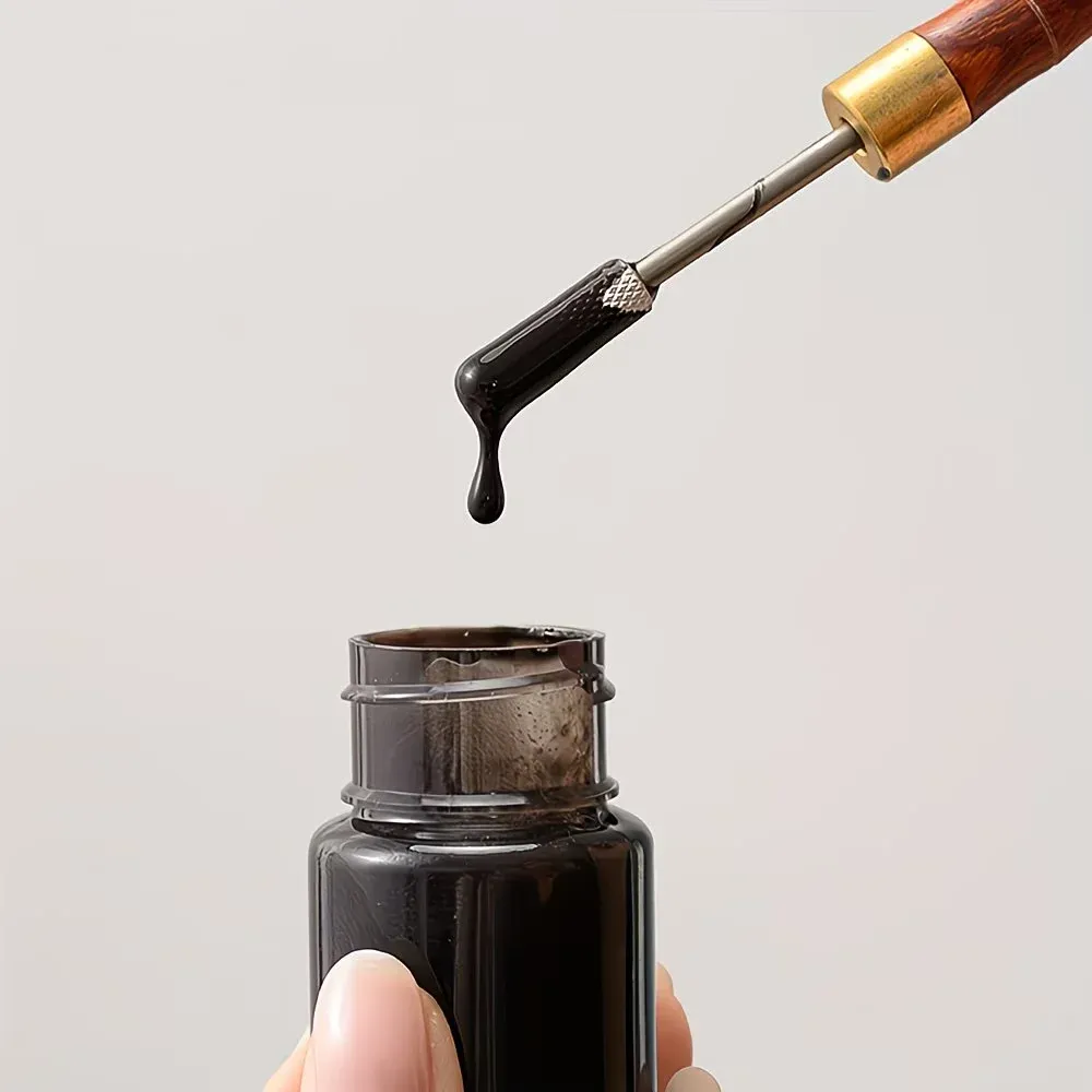 Stylo rouleau bord cuir acier inoxydable applicateur huile précis