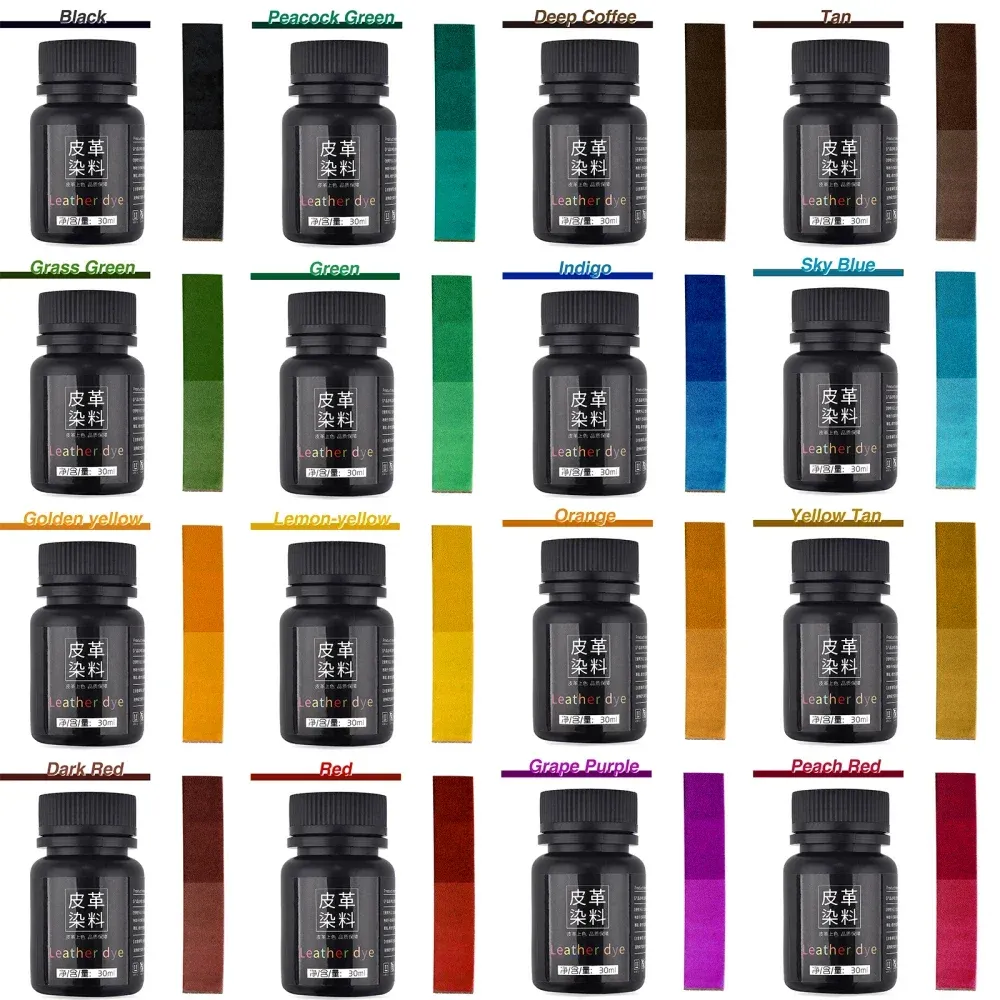 Teinture cuir 30 ml diluable à l'alcool pour artisanat