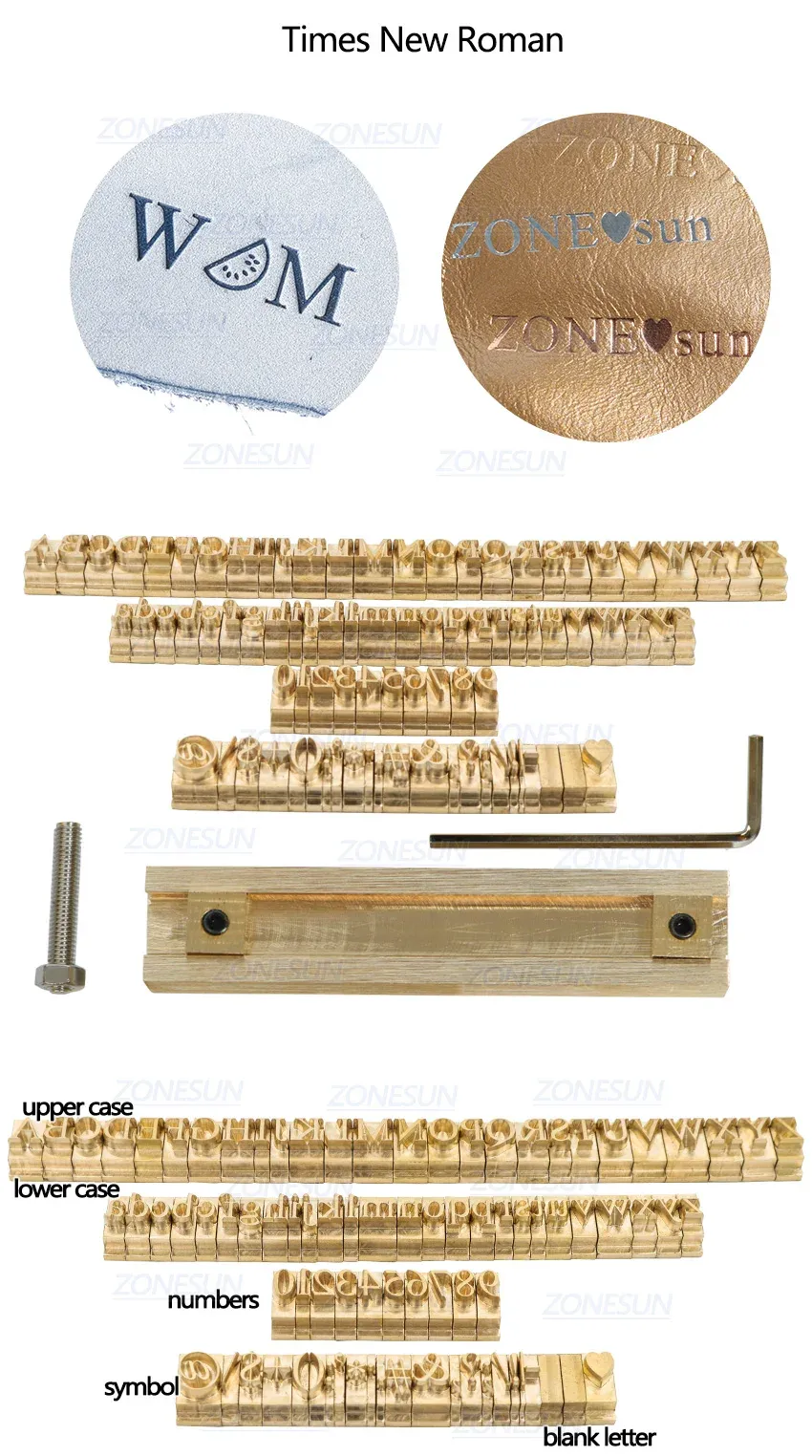 Timbre laiton personnalisé pour marquage cuir