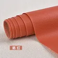 Tissu cuir adhésif 100 x 137 cm pour ameublement – Color Orange-red