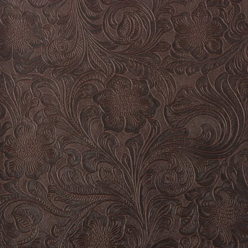 Tissu cuir floral épais 50 x 137 cm pour accessoires