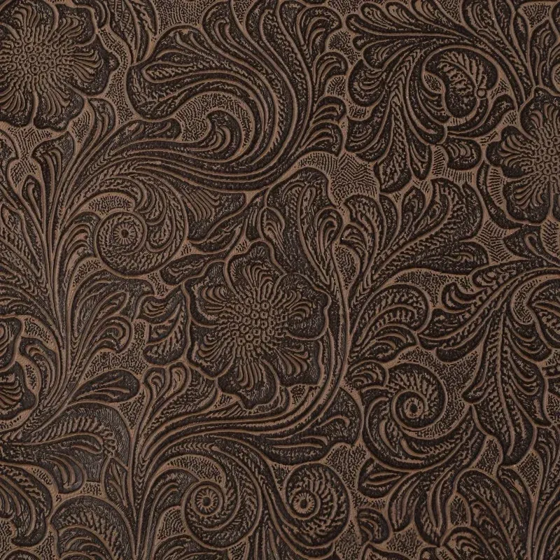 Tissu cuir floral épais 50 x 137 cm pour accessoires