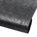 Tissu cuir floral épais 50 x 137 cm pour accessoires – Color gray white