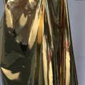 Tissu cuir PU miroir or 138 x 50 cm pour costumes – 1