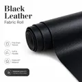 Tissu cuir PU noir 100 x 137 cm pour loisirs créatifs – 1