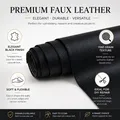 Tissu cuir PU noir 100 x 137 cm pour loisirs créatifs – 5