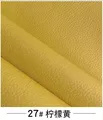 Tissu cuir PVC litchi 100 x 160 cm pour ameublement – Color 27 lemon yellow