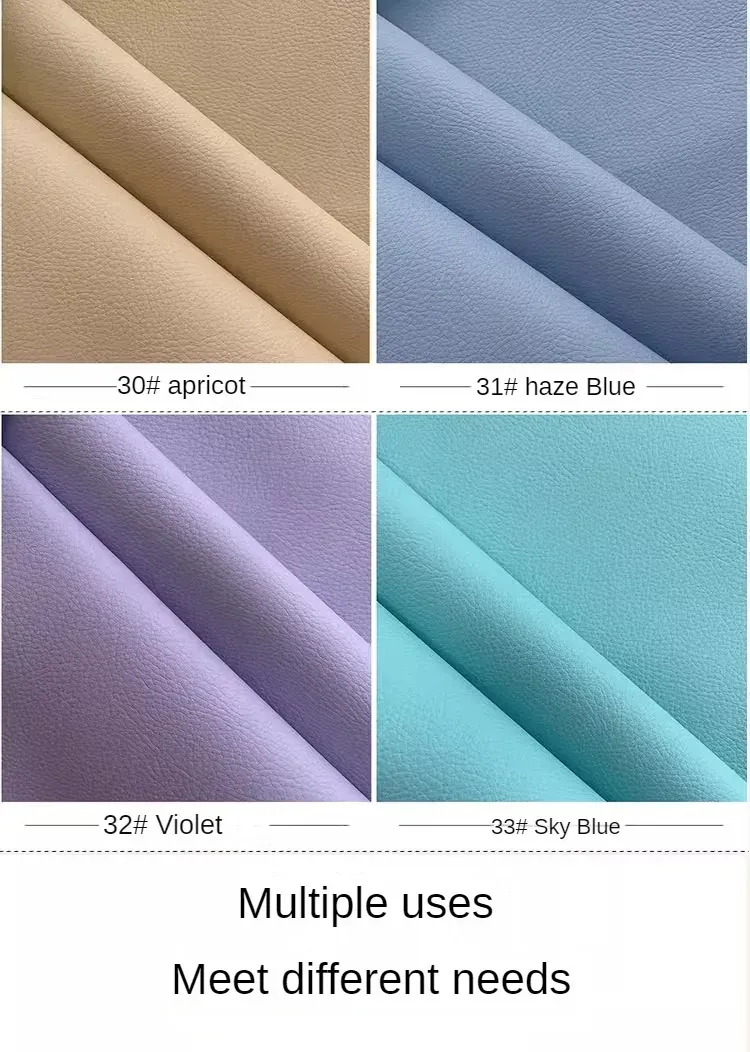 Tissu cuir PVC litchi 100 x 160 cm pour ameublement