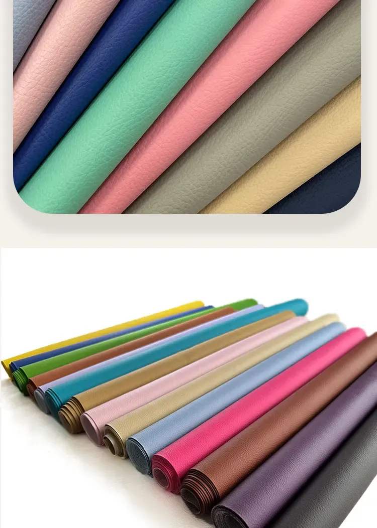 Tissu cuir PVC litchi 100 x 160 cm pour ameublement