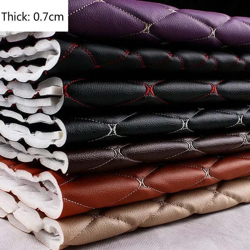 Tissu PU matelassé brodé 100 x 158 cm