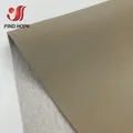 Tissu PU motif litchi 100 à 135 cm pour artisanat – Couleur Khaki