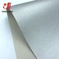 Tissu PU motif litchi 100 à 135 cm pour artisanat – Couleur Silver