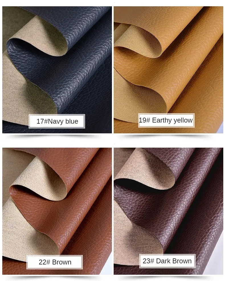 Tissu PU motif litchi doux 100 à 138 cm