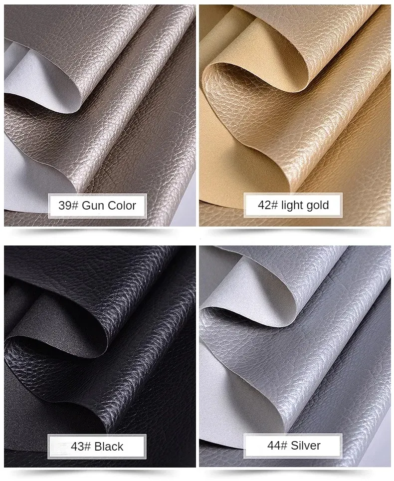 Tissu PU motif litchi doux 100 à 138 cm