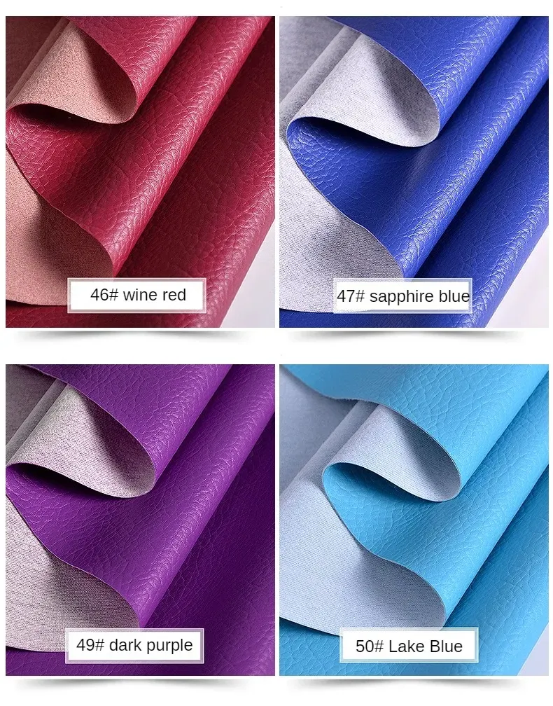 Tissu PU motif litchi doux 100 à 138 cm