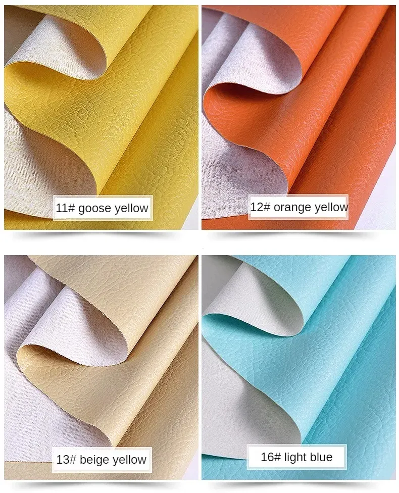 Tissu PU motif litchi doux 100 à 138 cm