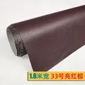 Tissu PU motif litchi épais 100 x 160 cm – Color 33 reddish brown