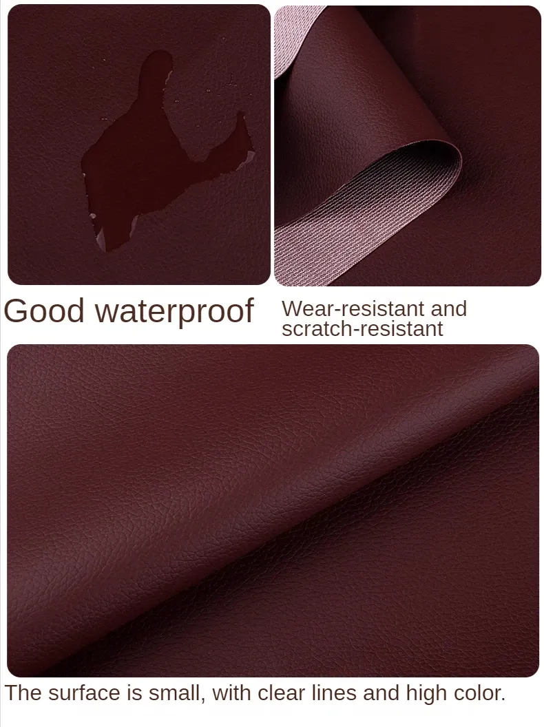Tissu PU motif litchi épais 100 x 160 cm