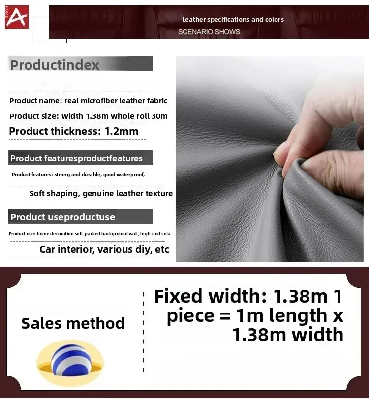 Tissu PU résistant rayures 100 x 138 cm pour automobile