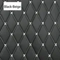 Tissu PVC brodé 45 x 160 cm pour tapis et décoration – Couleur Black-Beige