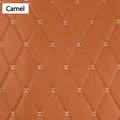 Tissu PVC brodé 45 x 160 cm pour tapis et décoration – Couleur Camel