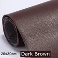 Tissu similicuir auto-adhésif 20 x 30 cm pour réparation – Color dark brown