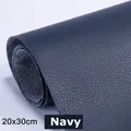 Tissu similicuir auto-adhésif 20 x 30 cm pour réparation – Color navy