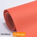 Tissu similicuir auto-adhésif 20 x 30 cm pour réparation – Color orange