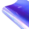 Tissu similicuir holographique 20 x 15 à 120 cm imperméable – Couleur Violet (20cm x 15cm)