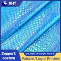 Tissu similicuir PU crocodile 30 x 135 cm holographique – 1