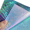 Tissu similicuir PU crocodile 30 x 135 cm holographique – 3