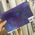 Tissu similicuir PU crocodile 30 x 135 cm holographique – Color 325-6