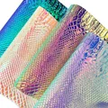 Tissu similicuir PU crocodile 30 x 135 cm holographique – 5