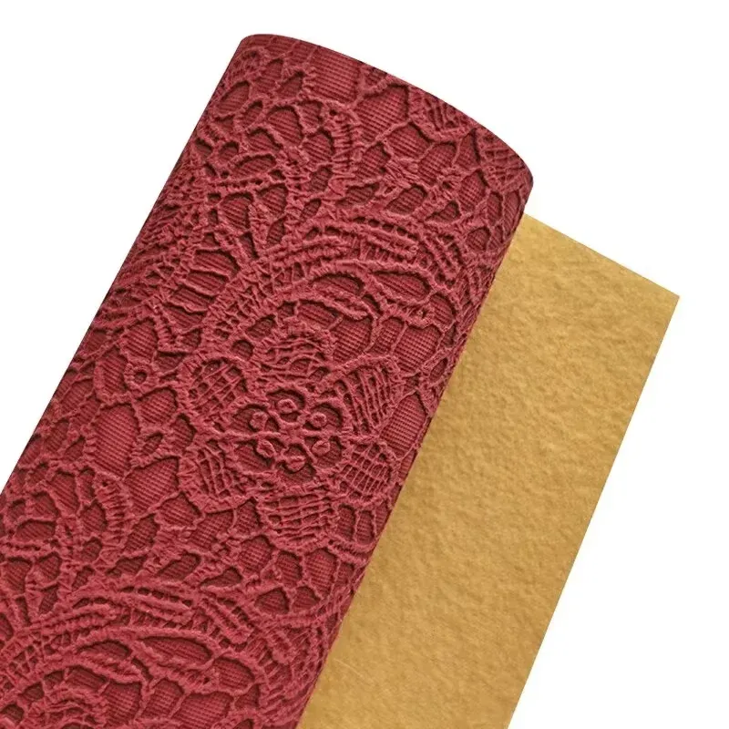 Tissu similicuir PU dentelle 1-G1224A à 5-G1224E gaufré