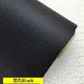 Tissu similicuir PU extensible 50 x 140 cm pour automobile – Couleur black 50x140cm