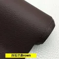 Tissu similicuir PU extensible 50 x 140 cm pour automobile – Couleur dark brown 50x140cm