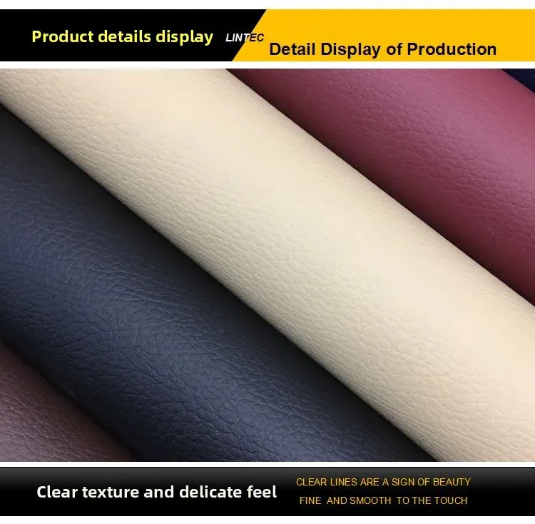 Tissu similicuir PU extensible 50 x 140 cm pour automobile
