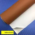 Tissu similicuir PU extensible 50 x 140 cm pour automobile – Couleur yellow brown50x140cm