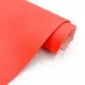 Tissu similicuir PU Litchi 20 x 30 cm imperméable – Couleur 11 Red