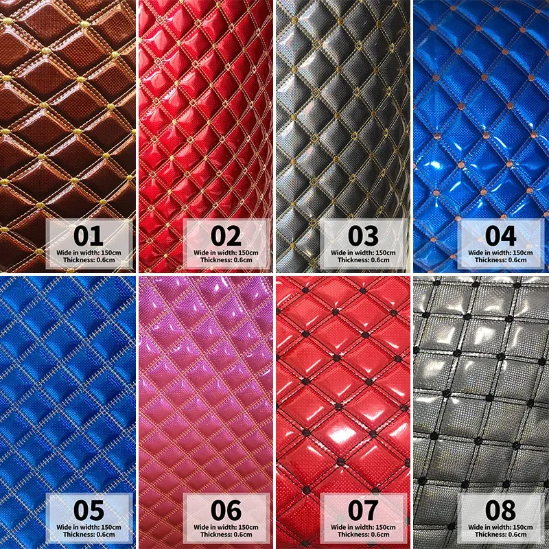 Tissu similicuir PU matelassé laser pour automobile