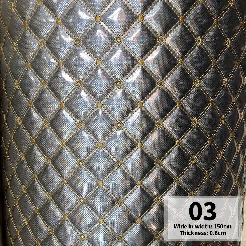 Tissu similicuir PU matelassé laser pour automobile