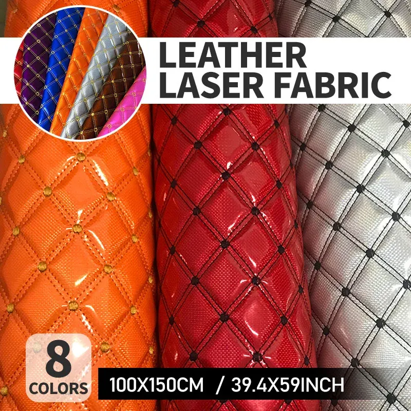 Tissu similicuir PU matelassé laser pour automobile