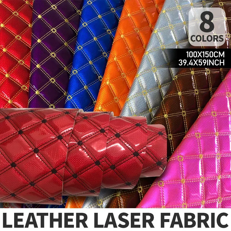Tissu similicuir PU matelassé laser pour automobile