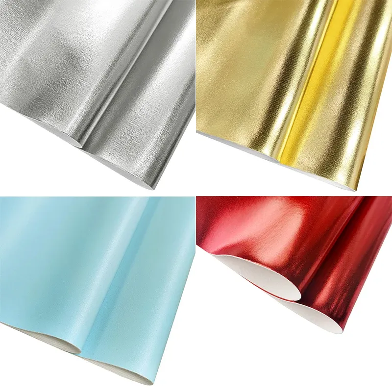 Tissu similicuir PU métallisé 30 x 135 cm brillant