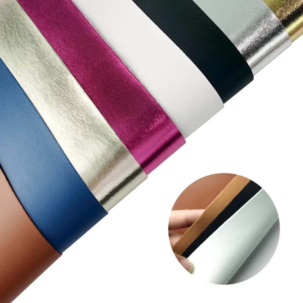 Tissu similicuir PU métallisé 30 x 135 cm brillant