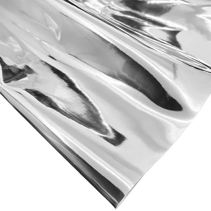 Tissu similicuir PU miroir 50 à 500 cm métallique