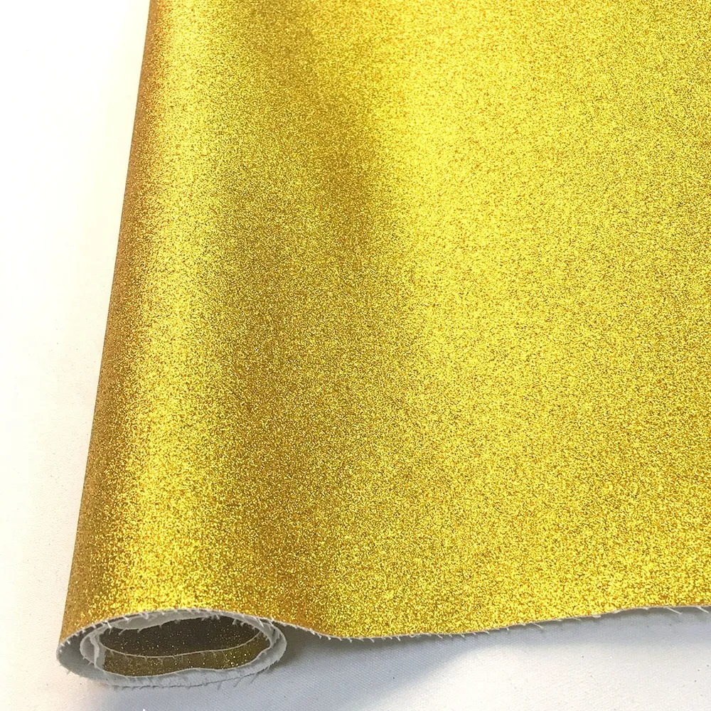 Tissu similicuir PU paillettes 20 x 135 cm brillant