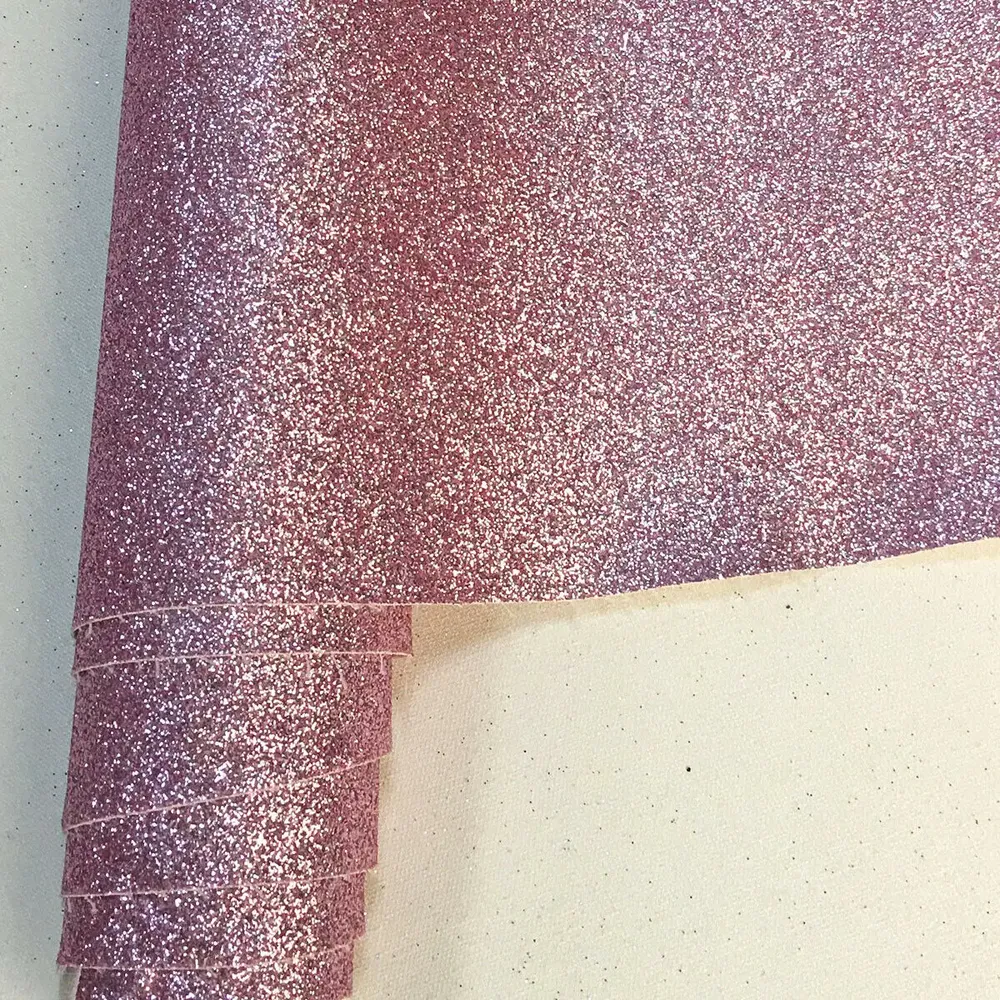Tissu similicuir PU paillettes 20 x 135 cm brillant
