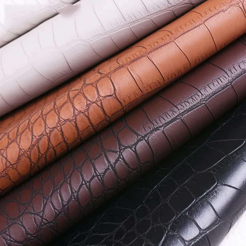 Tissu similicuir PU pierre 100 x 137 cm pour couture